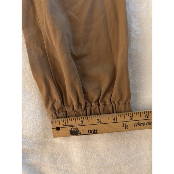 Stradivarius Tapered Leg Cargo Pants Tan Brown US Size XS Belt Loops - Picture 8 of 16